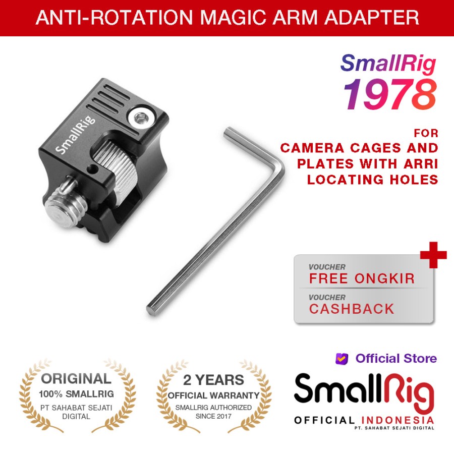 Smallrig Anti-Rotation Magic Arm Adapter 1978