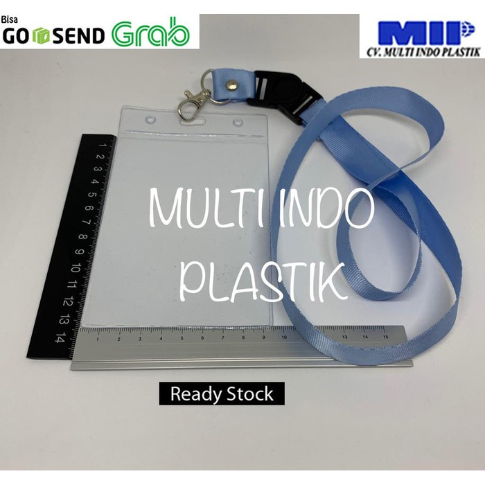 

Tali gantungan id card/tali nametag biru muda/tali lanyard murah 2 cm