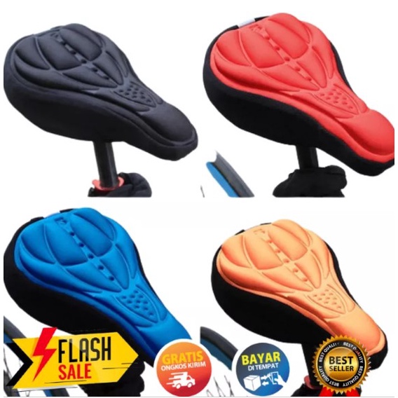 Bantal Jok Sadel Sepeda Empuk Bike 3D Gel Pad Saddle Skotlet Reflektif