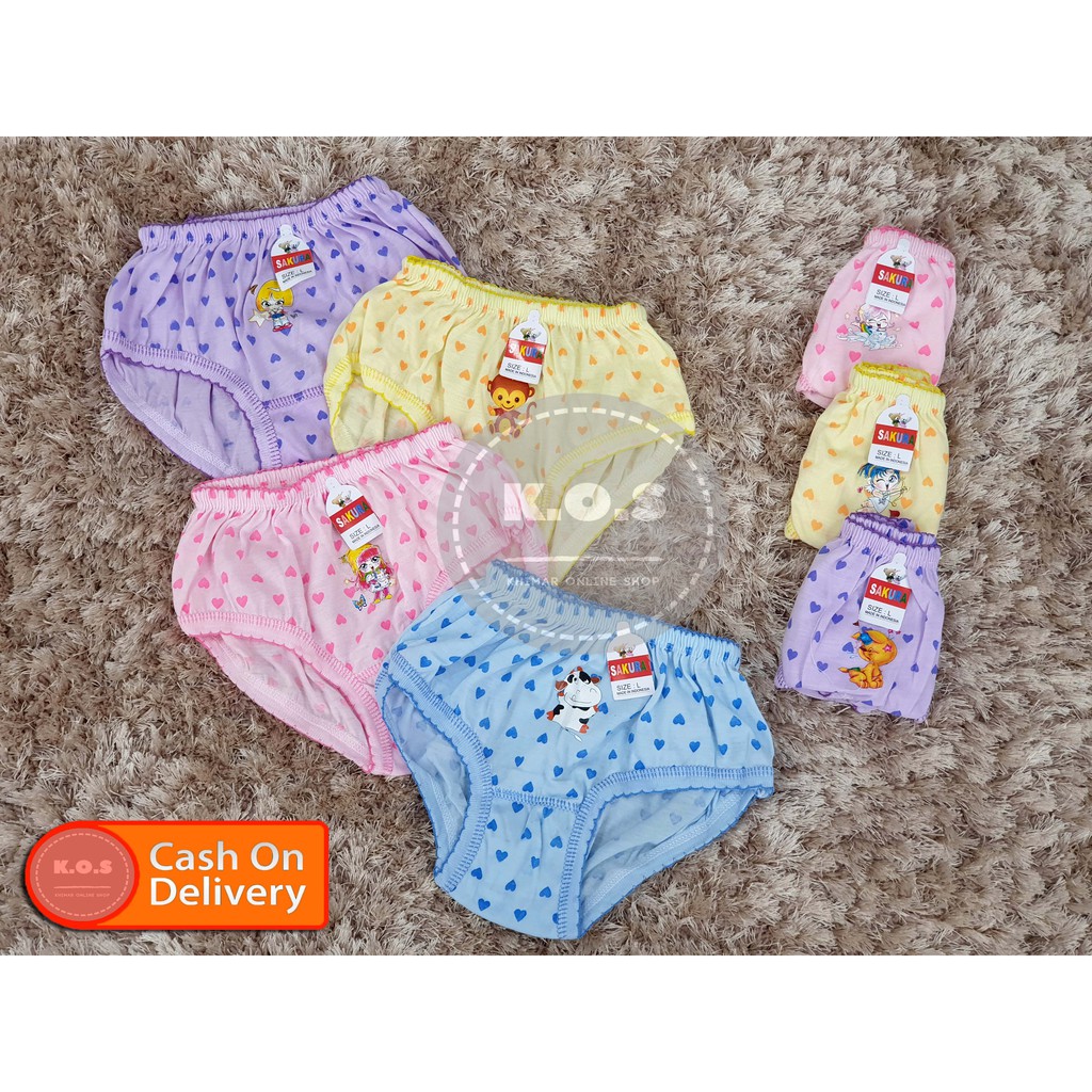 CELANA DALAM ANAK PEREMPUAN CD ANAK CEWEK KATUN SIZE S,M,L,XL