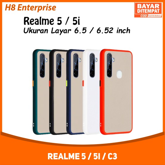 Case Oppo Realme C3 Silikon Soft Case Colored Frosted