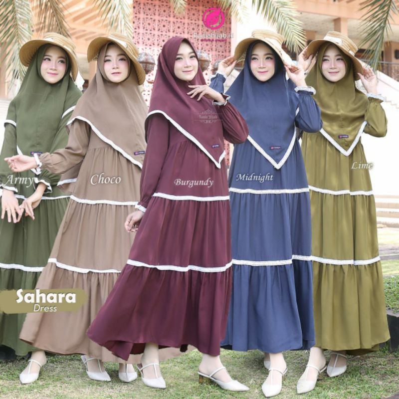 GAMIS/DRESS MUSLIMAH SYARI SAHARA BY FANIA HIJAB
