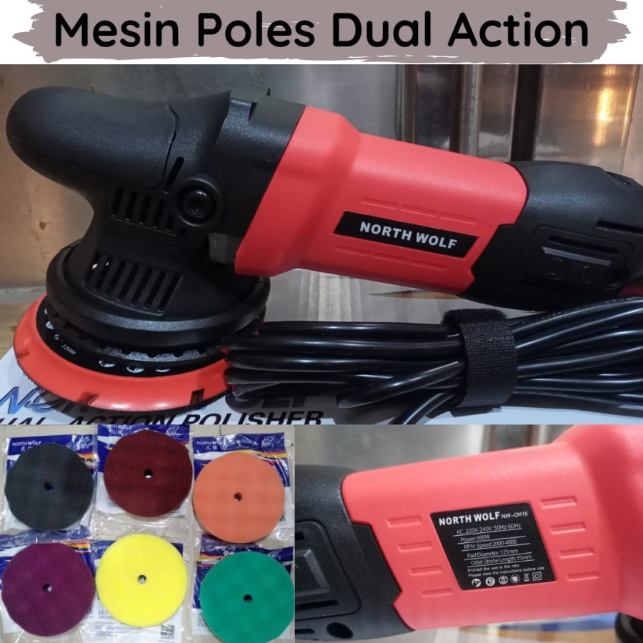 Mesin Polis Mobil / Alat Poles Mobil / Mesin Poles Dual Action 15mm Dual Action Polisher