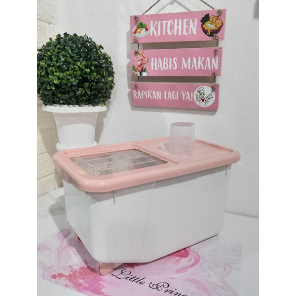 Tempat beras 10kg pink