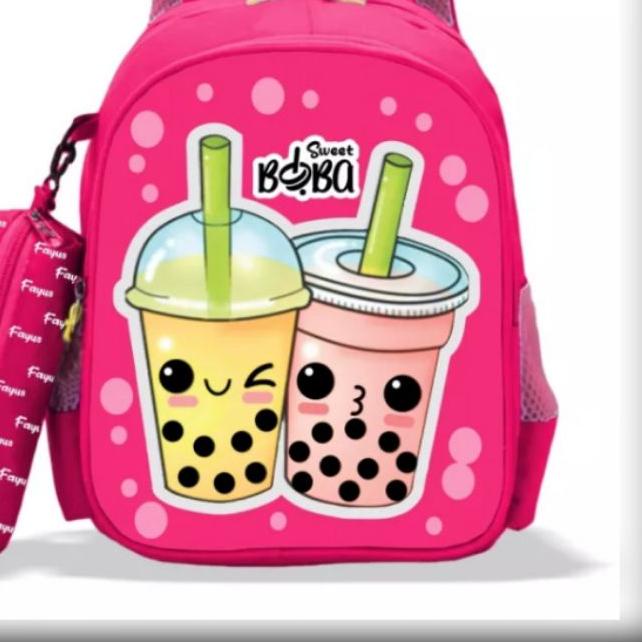 ✽ Tas Ransel Boba Boneka Boba Bublle Drink Anak Perempuan Laki laki Tas Boba Viral Tas anak perempua