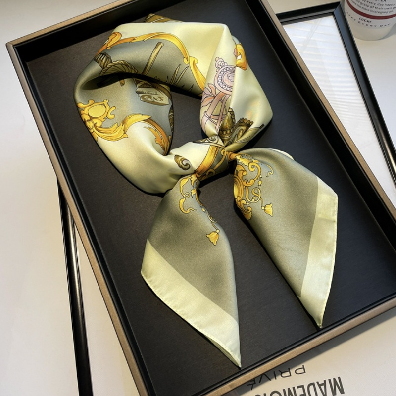 &quot;Donita&quot; 70x70 cm scarf, Motif Victorian Scarf Leher, Scarf Tas, Bahan High Grade Silk Immitation