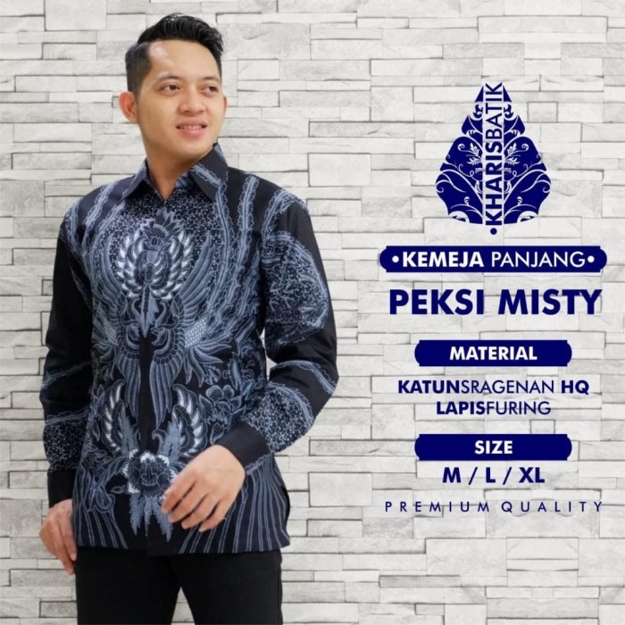 PEKSI MISTY Kemeja Batik Pria Lengan Panjang | Hem Batik Pria FULL FURING KHARIS