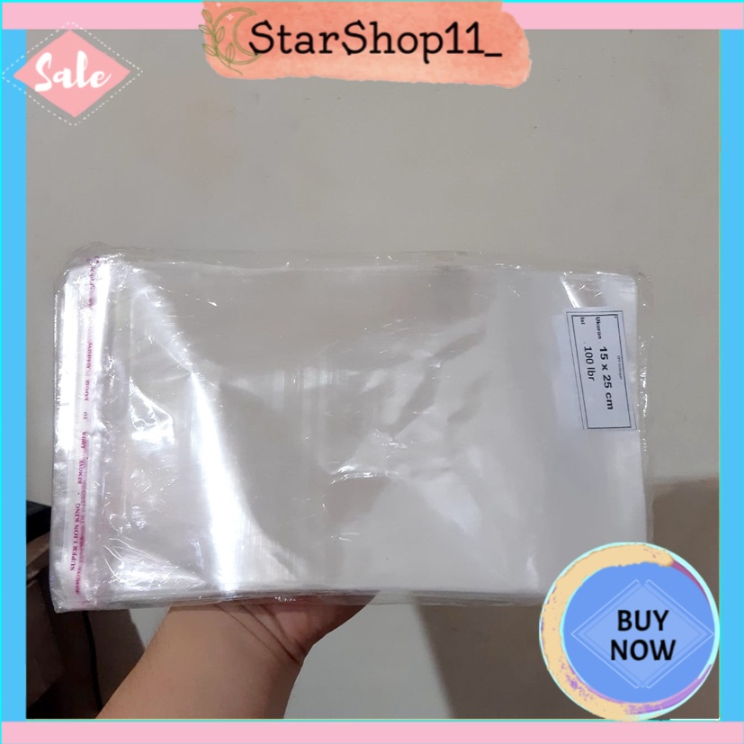 

Bisa COD "Starshop11_" - PLASTIK OPP + LEM Uk 15 X 25