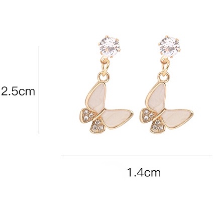 Anting 925 silver needle Bentuk Kupu-Kupu Untuk Wanita