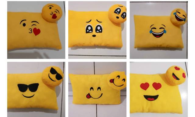 BANTAL EMOJI EMOTIKON LUCU EMPUK  DAN LENTUR