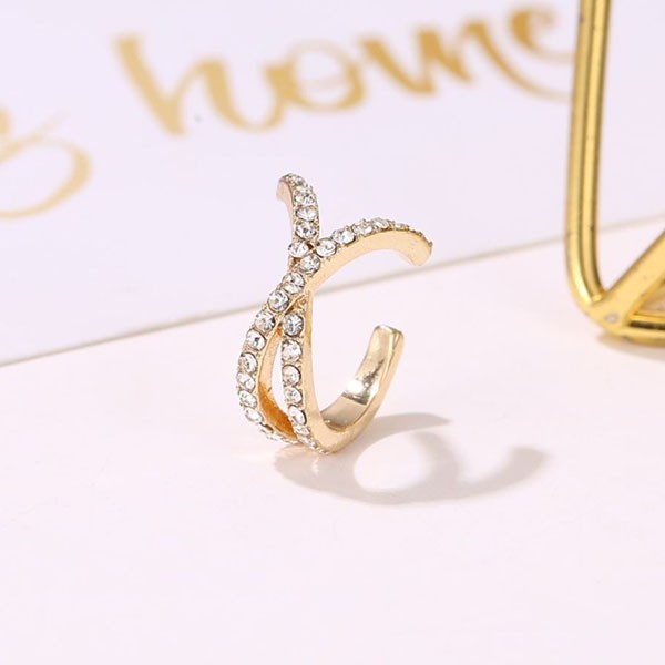 anting clip retro diamond ear clip 1pcs jan237 (3E3)