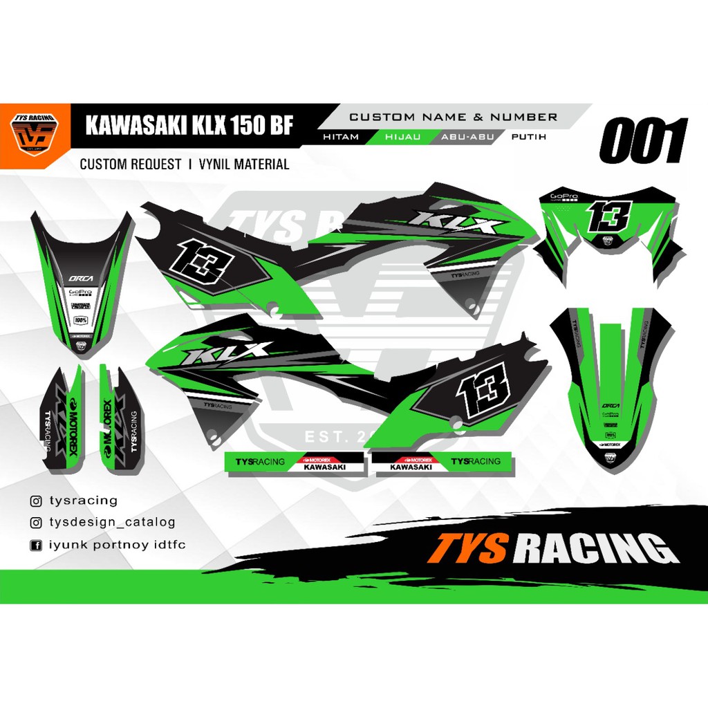 Decal KLX 150 BF New Grafis