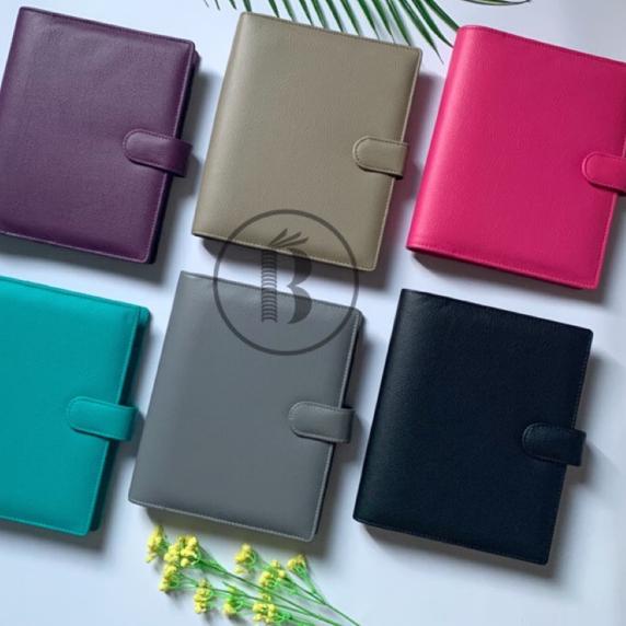 

754✵ Bindermu READY Binder Plain Polos Kulit Multiring A5 20ring dan B5 26ring Planner Notebook ꕤ