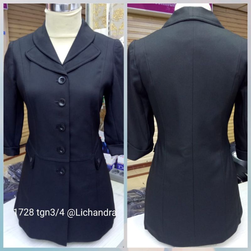 SETELAN Blazer Rok LICHANDRA/Hitam/Seragam Kerja/Kantor