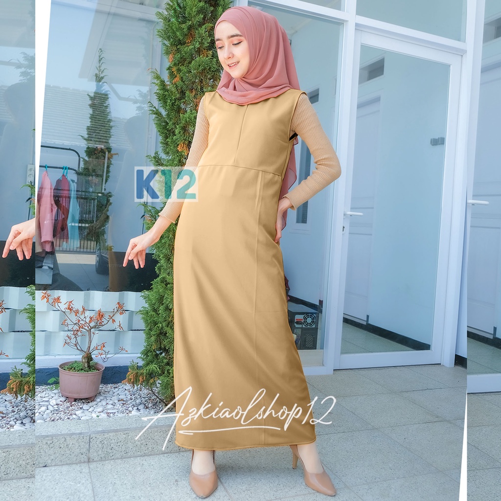 INNER SPAN DRESS GAMIS MAXI / SPAN INNER GAMIS TANPA LENGAN