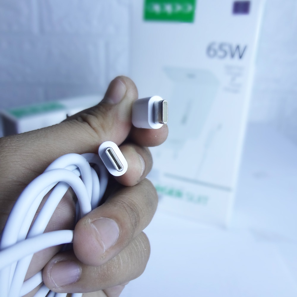 CHARGER OPPO SUPERVOOC 65 WATT USB TYPE C TO TYPE C/CASAN OPPO/CHARGER OPPO FAST CHARGING ORIGINAL 100%