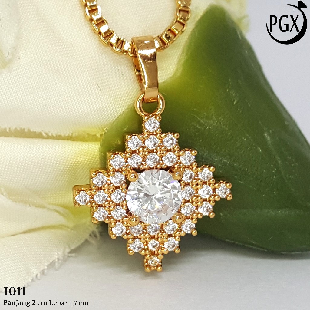 PGX Liontin Kalung Xuping Wanita Perhiasan Lapis Emas Aksesoris Fashion - I111