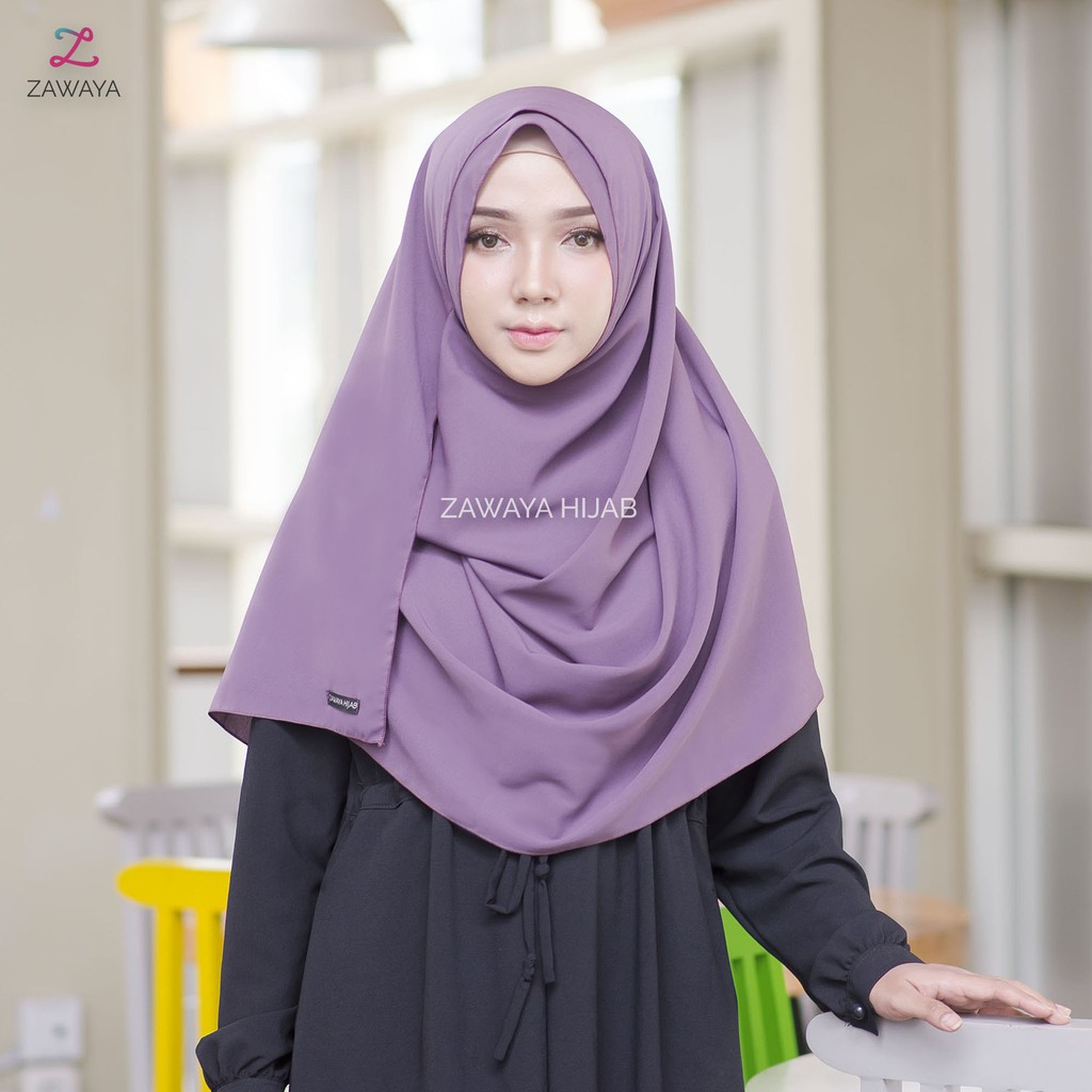 Pashmina Instan Wolfis Zawaya Hijab Syari Daily Shopee Indonesia