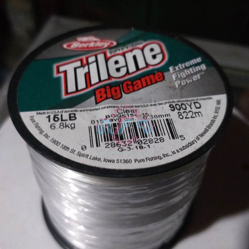 Senar Tali Pancing Berkley Trilene Big Game 822m 15lb 6.8kg White