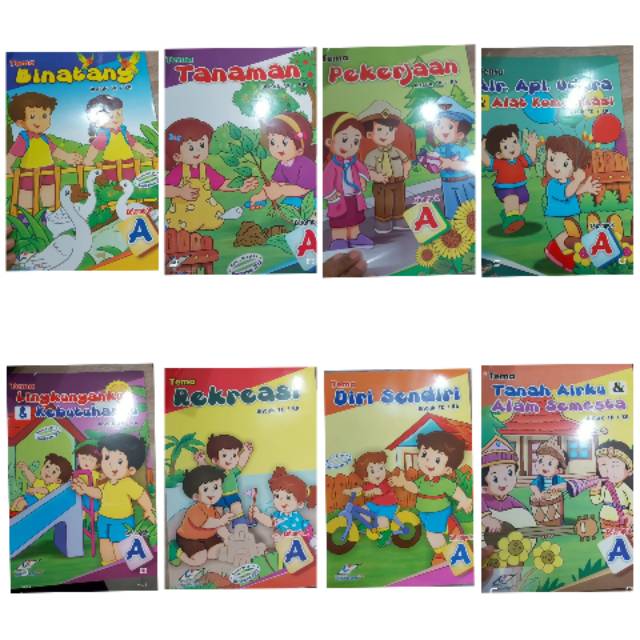 BUKU TEMATIK TK A dan TK B TAHUN 2020 2021 TERBARU | Shopee Indonesia