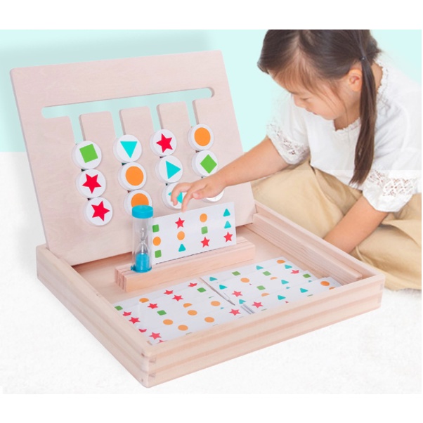 Mainan Edukasi Wooden FOUR COLOR GAMES / Mainan Montessori Toys Anak / Papan Cocok Warna 4 Bulat Besar / Mainan Susun Urutan Warna Bentuk