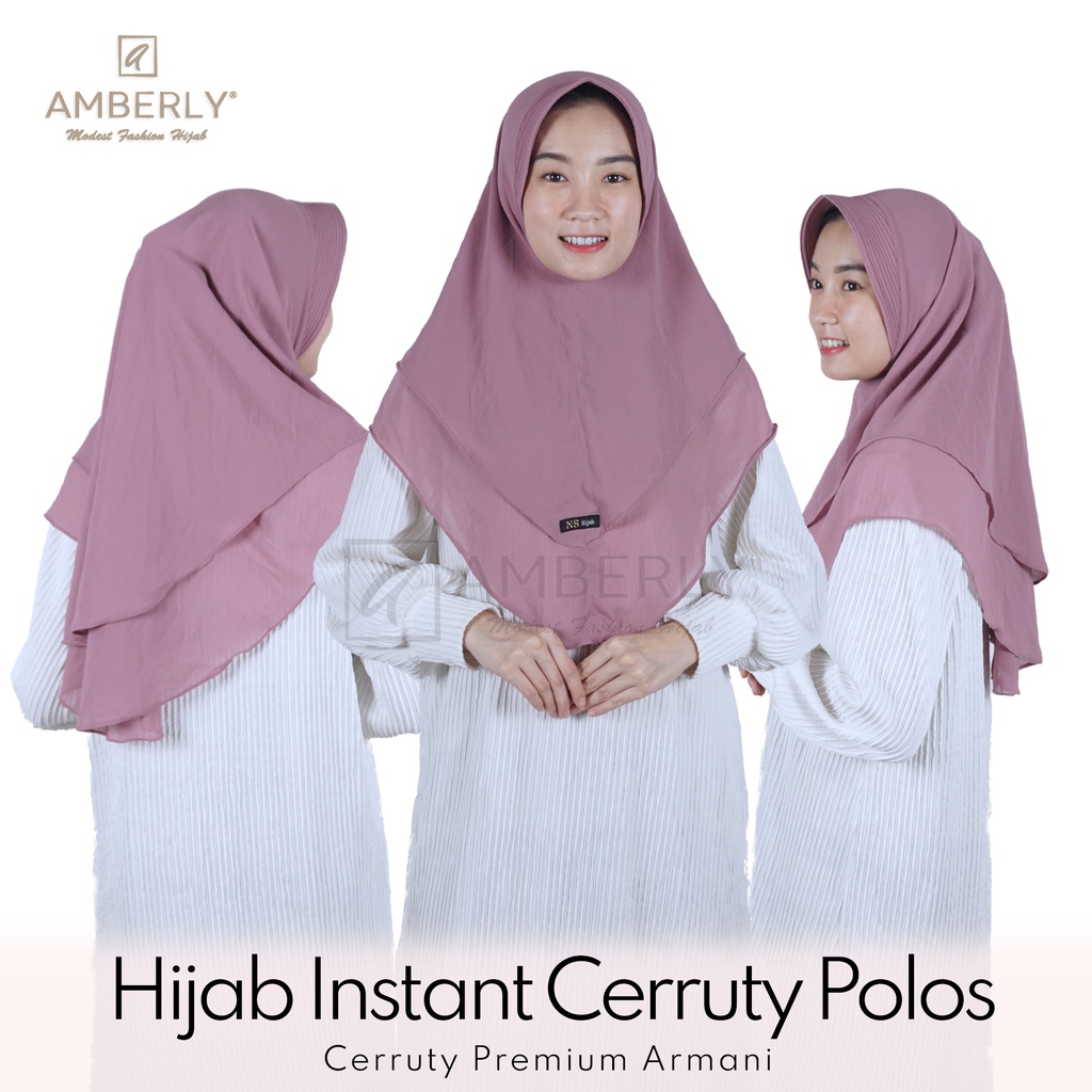 AmberlyHijab Cerruty Polos Jilbab Instan Bahan Premium Cerruty Armani