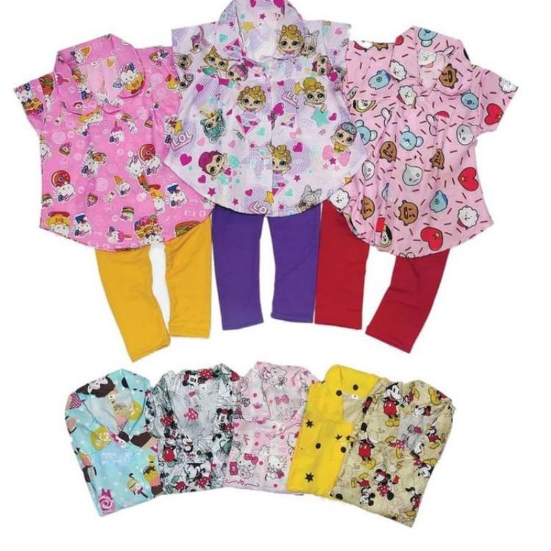 Dres anak tunik anak kemeja anak1-5thn + Legging(COD)