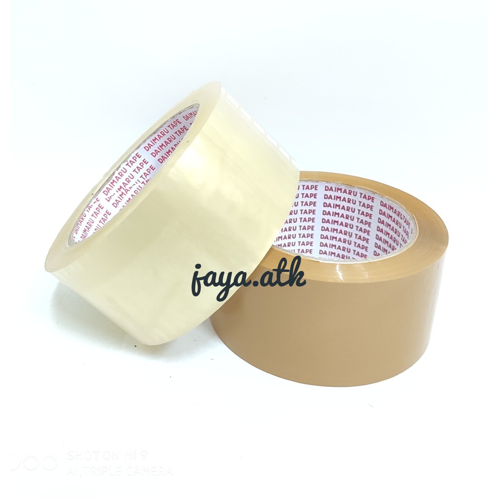 LAKBAN BENING COKLAT DAIMARU 48 MM 90 YARD PLAKBAN OPP TAPE BAGUS