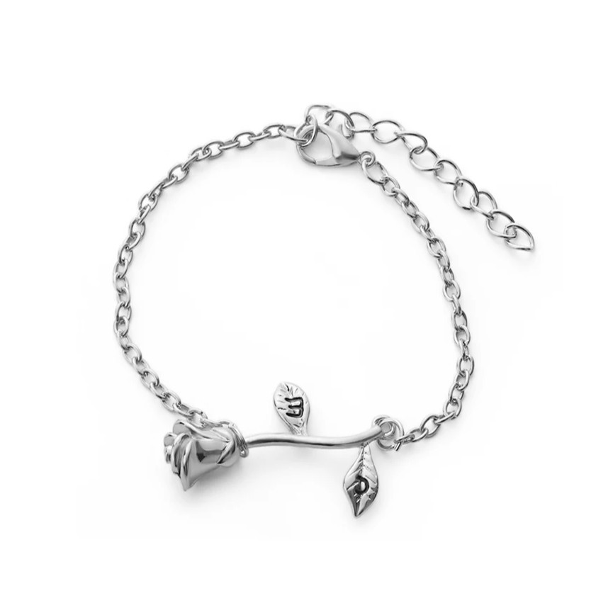 COD! GELANG SILVER GOLD ROSE FLOWER CHARMS EXCLUSIVE WB007