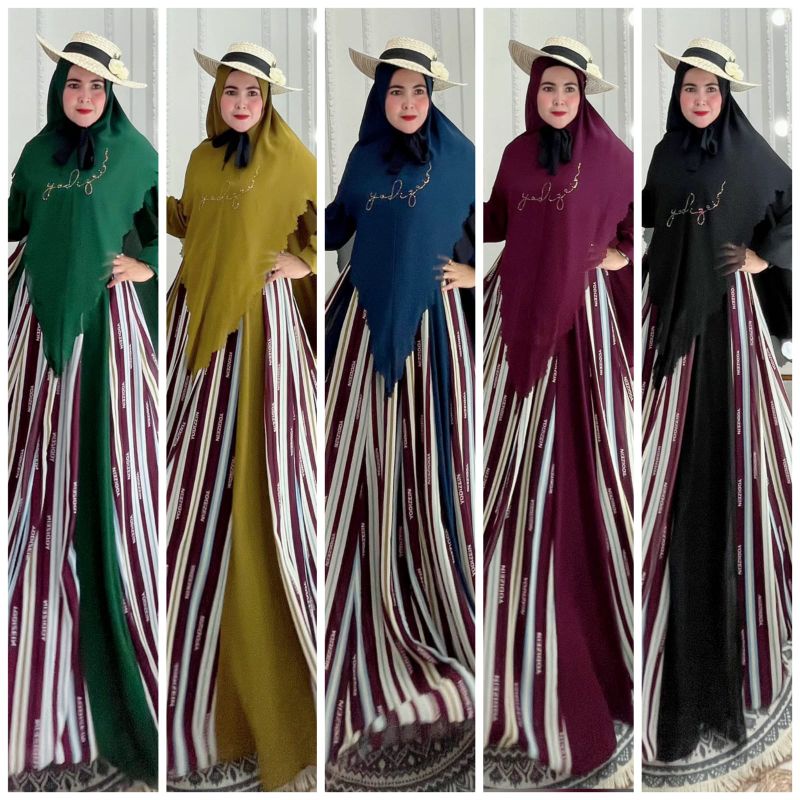 DRESS ZALIKA PREMIUM SET, ori Yodizien Syari