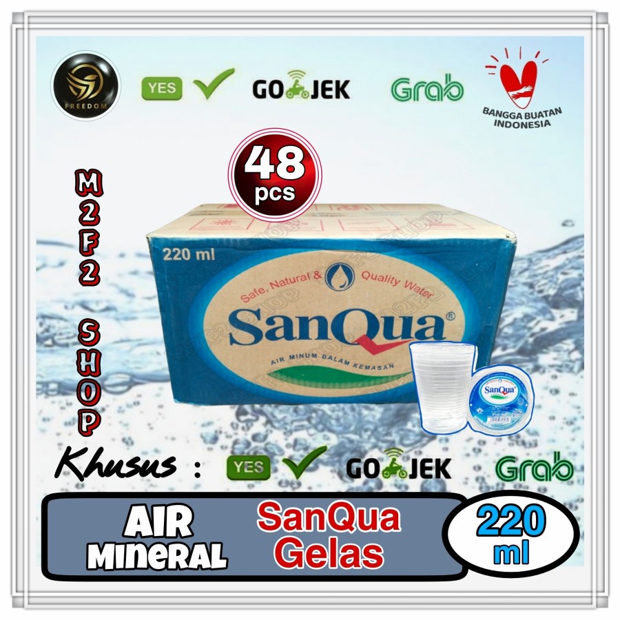 

Air Mineral Sanqua Gelas - 220 ml Kemasan Karton (Khusus Bluebird/Gosend/Grab)