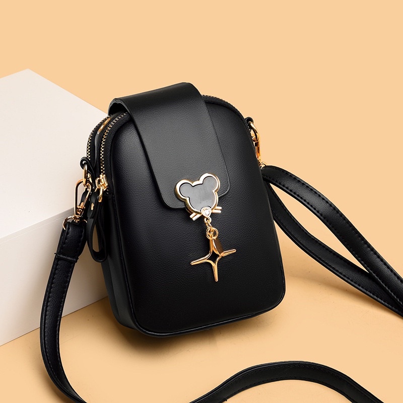 Tas Selempang Kulit Wanita Dompet Hp Cewek Slingbag MK 8107