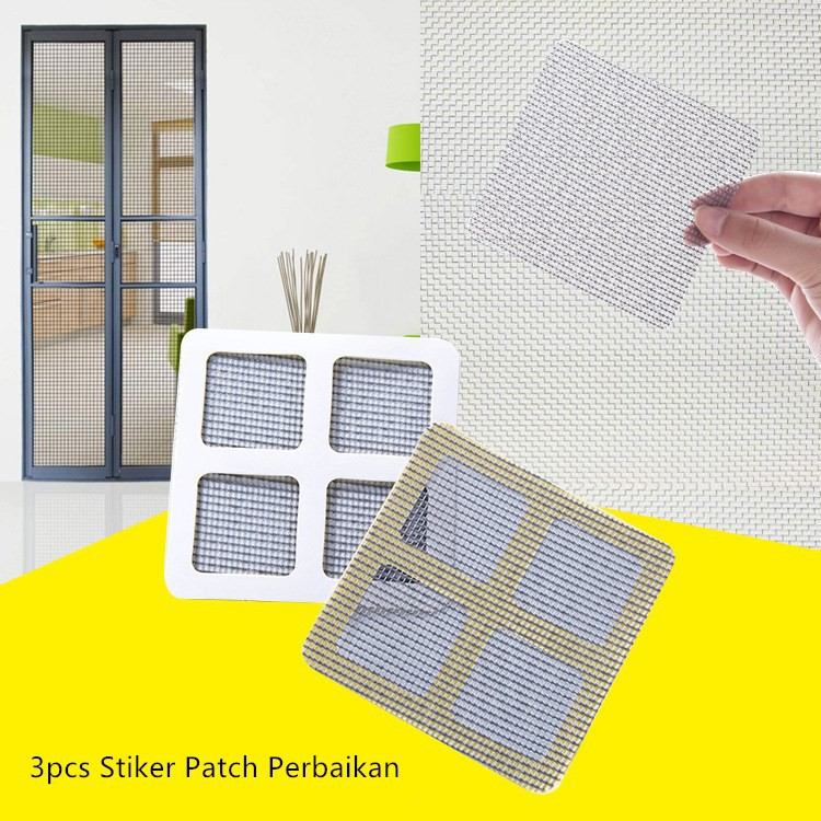 2181 3pcs Stiker Patch Perbaikan Anti Nyamuk Untuk Jendela 2181 3pcs Stiker Patch Perbaikan Anti Nyamuk Untuk Jendela