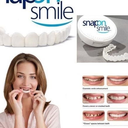 Diskon⭐ Sepasang Perfect smile snap on smile / gigi palsu snap on instan #Shopeehaul
