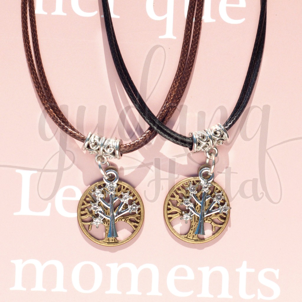Kalung BFF Old Tree Pohon Vintage Kalung Couple SET ISI 2 GG 204310