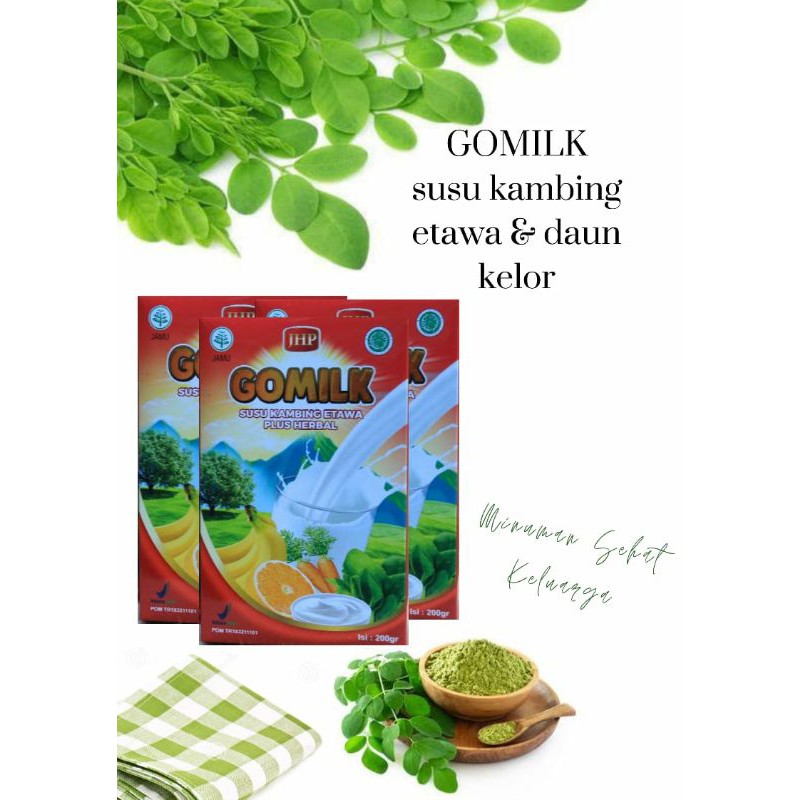 

Gomilk Susu Kambing Etawa plus daun kelor