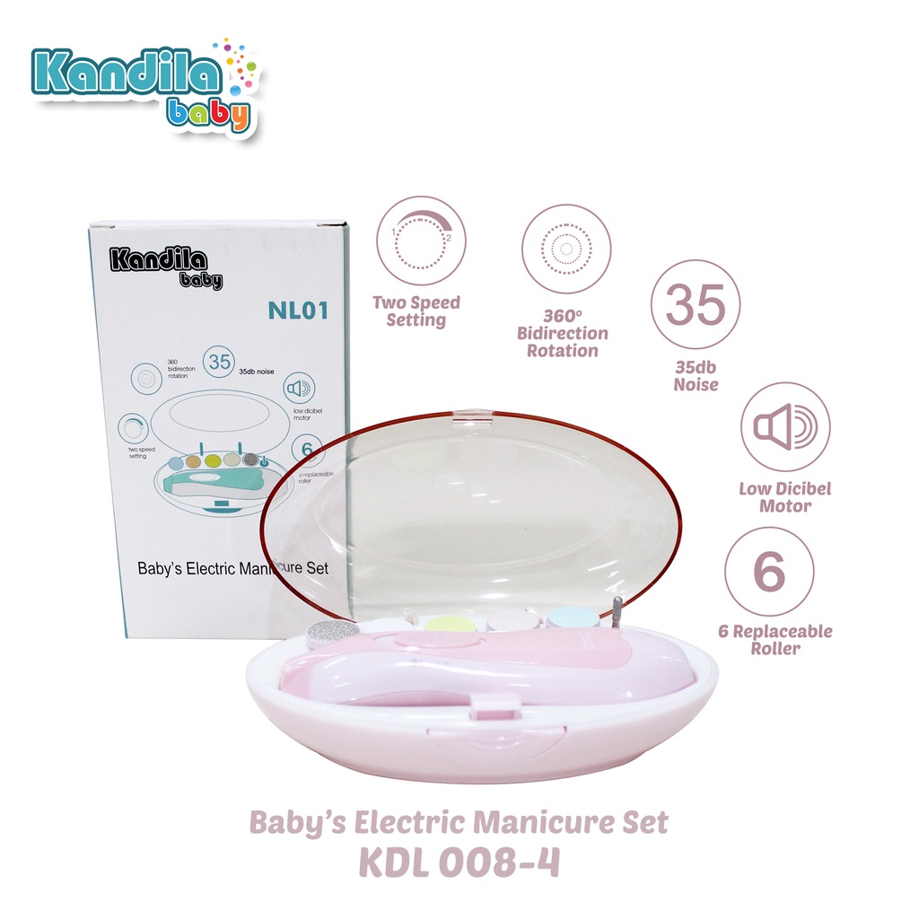 KANDILA Baby Electric Nail Trimmer Baby Manicure Alat Potong Kuku Bayi