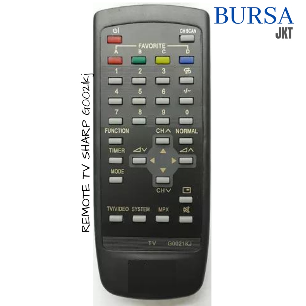 REMOTE TV SHARP AQUOS 0021KJ HITAM REMOT PENGGANTI