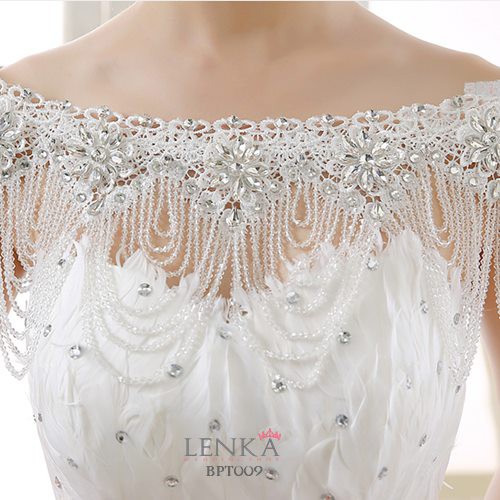 [STOK TERBATAS] BRIDAL BOLERO CRYSTAL MUTIARA WEDDING PESTA WANITA BPT009