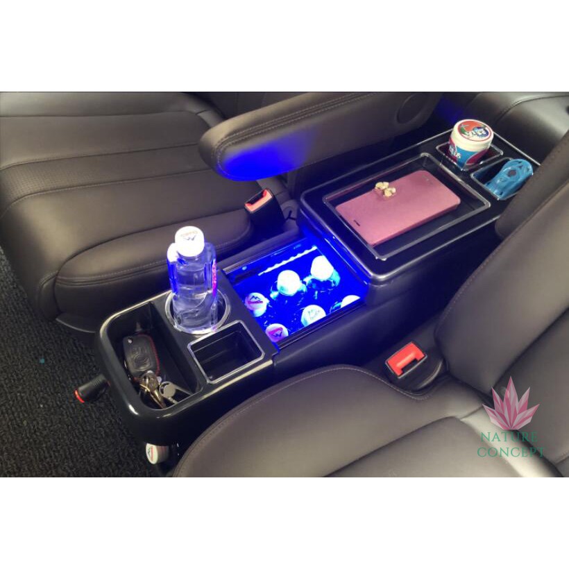 Console Box Honda Freed Mewah lengkap dengan lampu LED power outlet USB