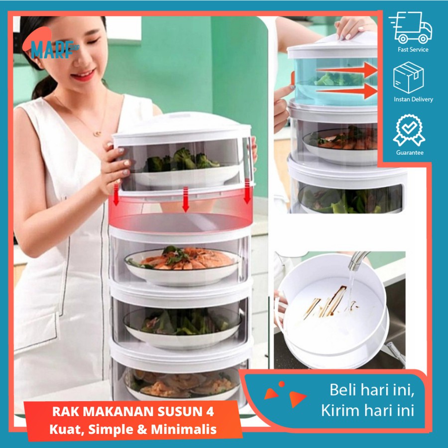 RAK MAKANAN SUSUN TUDUNG SAJI PORTABLE PENYIMAPANAN MAKANAN FOOD COVER