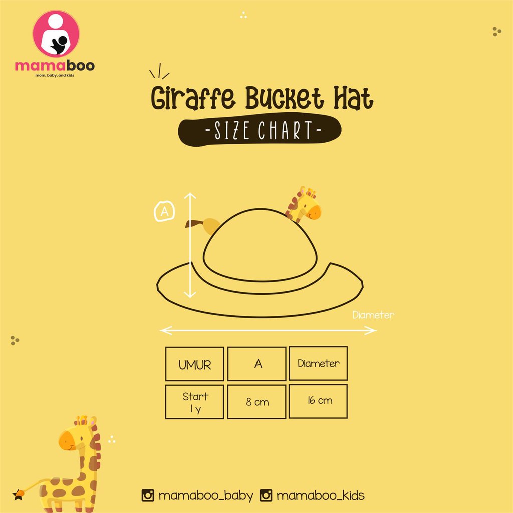 Baby Hat - Giraffe Bucket Hat