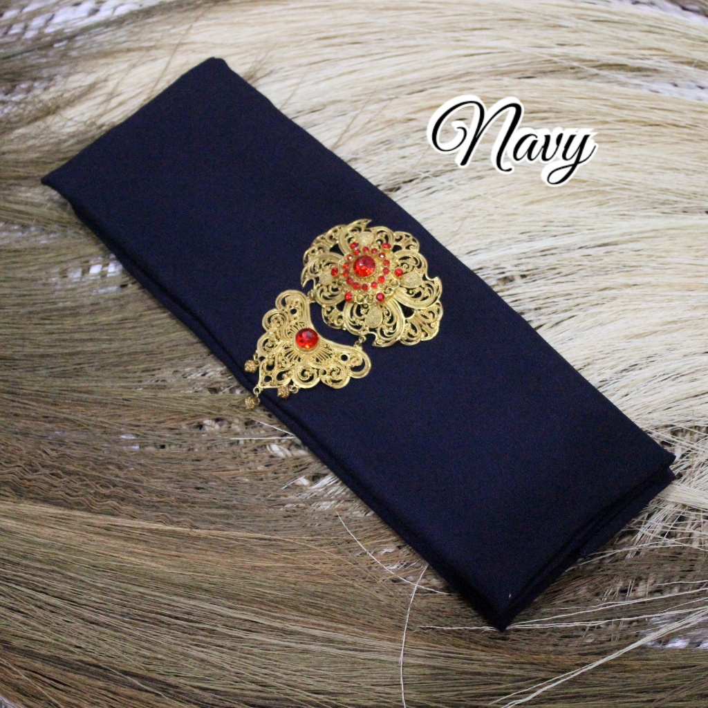 Selendang Sifon Hycon | Selendang Bali | Senteng-Navy