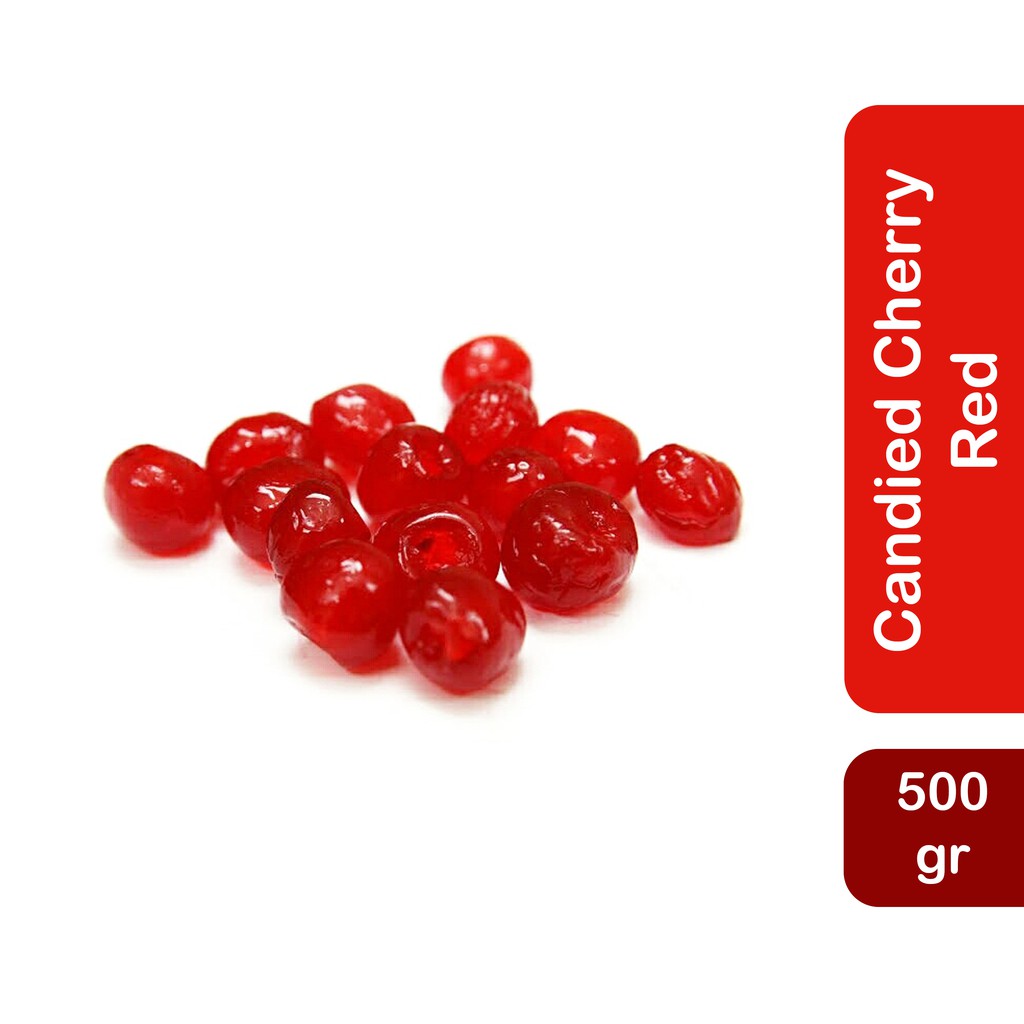 

Candied Cherry Red 500gr 250gr Manisan Buah Ceri Glace Glaze Glazed Merah Bulat Tanpa Tangkai