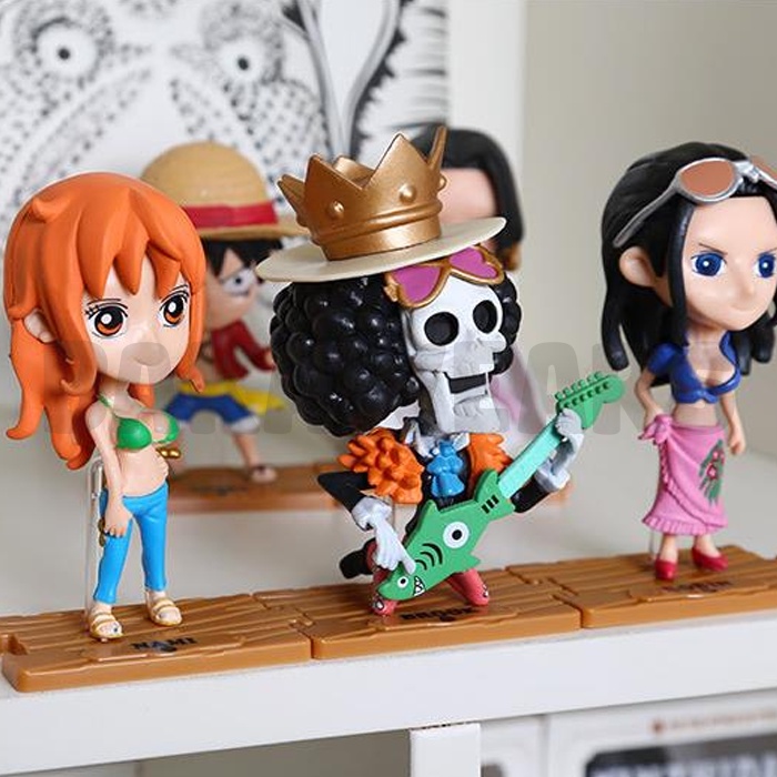 Action Figure One Piece: Cute Kawaii Version - Luffy, Zoro, Nami, Usop, Sanji, Chopper, Robin, Franky, Brook, Hancock