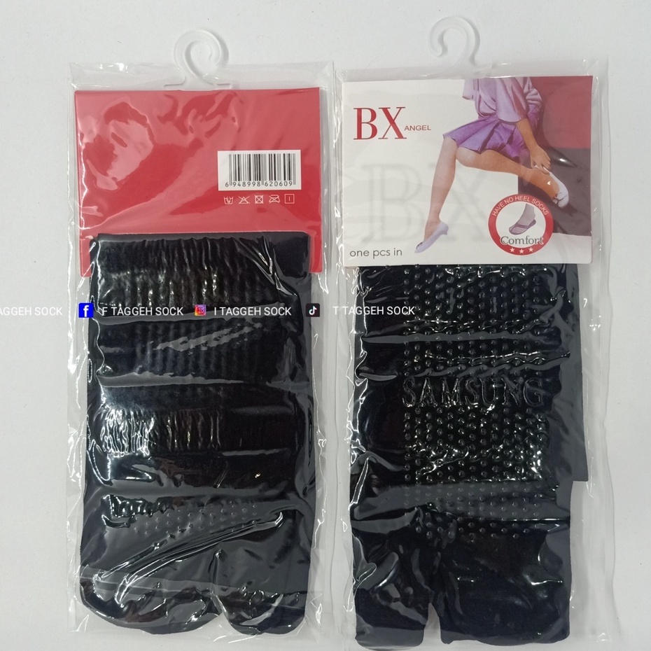 KAOS KAKI JEMPOL STOCKING ANTI SLIP SAMSUNG WARNA CREM DAN HITAM