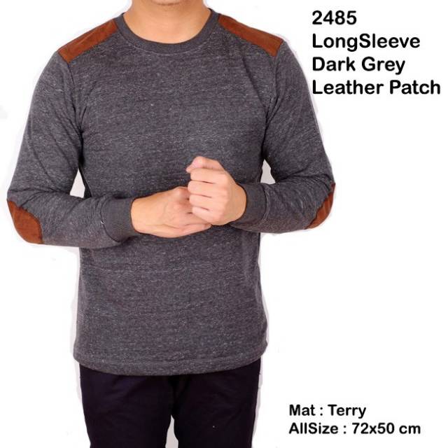 Kaos Sweater Switer Lengan Panjang Hitam Mix Salur Putih / Kaos Panjang Pria |CDR