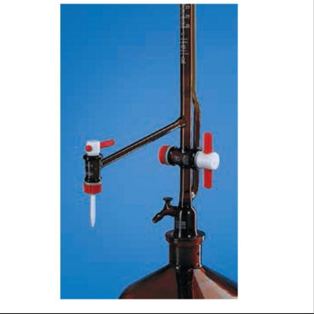 Jual Automatic burette 50mL. Amber glass. PTFE Key. with 2000mL Bottle