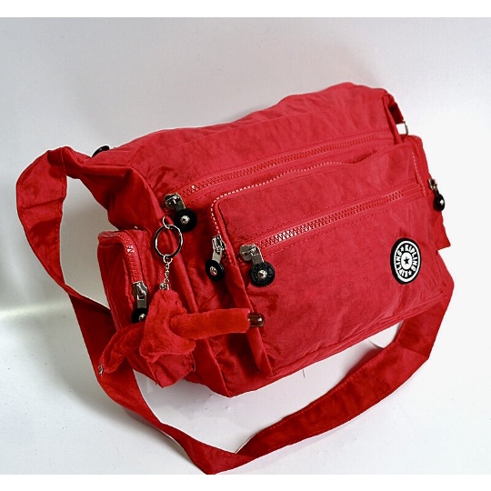 12.12 COD Ready Stock Tas Selempang Besar Banyak Kantong Resleting Cewek Wanita Model parasut Casual Murah SMG