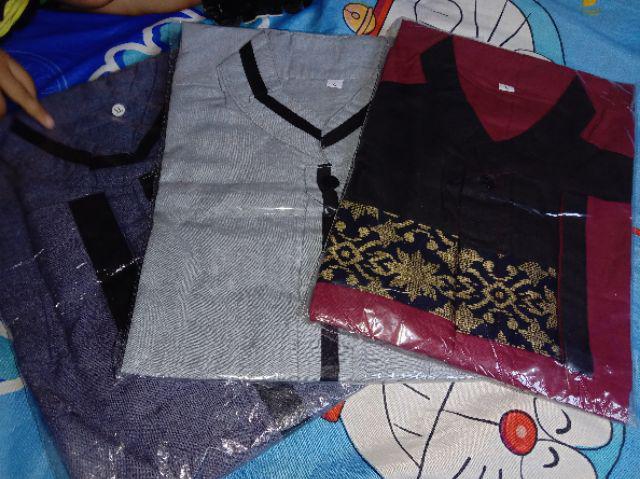 Bswart Batik Hrb026 Kenongo Kemeja Batik Kombinasi Katun Asta+prada